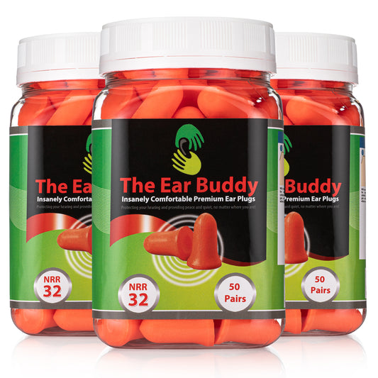 The Ear Buddy Premium Foam Ear Plugs, Pack Of 3